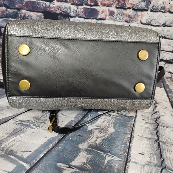 Fossil Sydney Satchel Crossbody Handbag Purse Sparkly Glitter  OBO - Picture 6 of 11